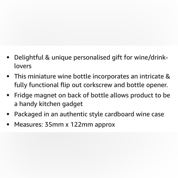 NIP- Cork screw bottle opener fridge magnet - Picture 5 of 5